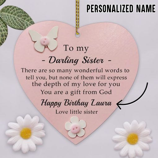 Customized Birthday Gift For Sister Ornament UKKH280601