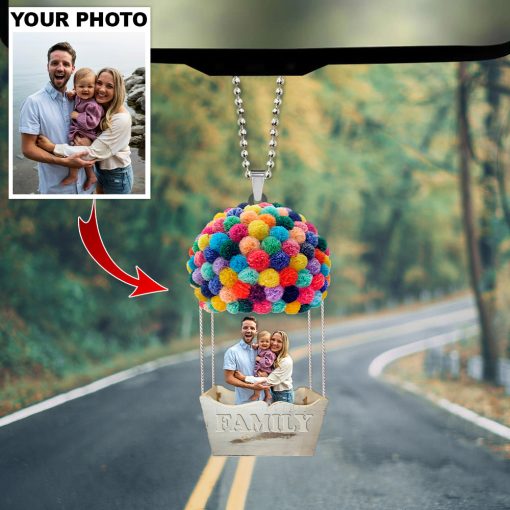 Customized Your Photo Family Car Ornament QFHY200601