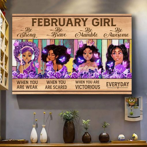 February Girl Canvas QFMM020402