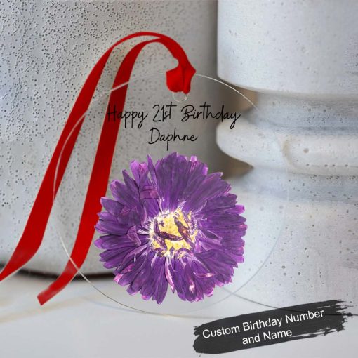 Personalised September Birthday Gift Customized Birth Flower Gift Ornament QFDT280609